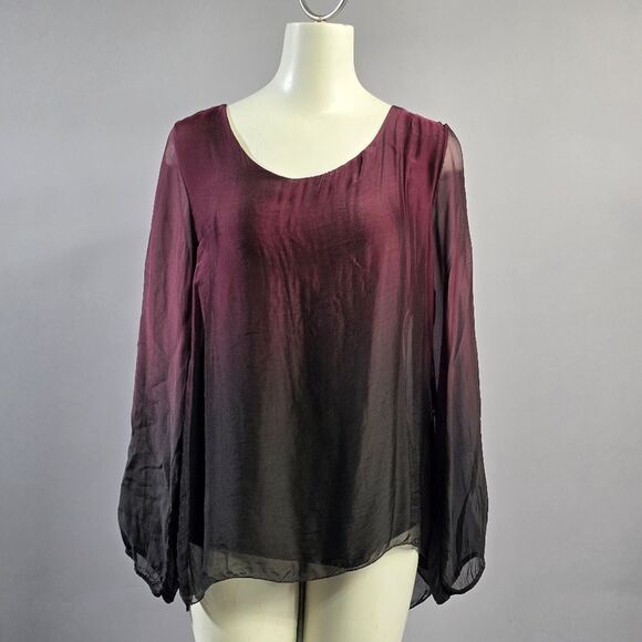 Elegant Ombre Chiffon Blouse R5 - Picture 1 of 6